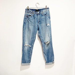 Silver Jeans Frisco Tapered High Rise Distressed Silver Jean